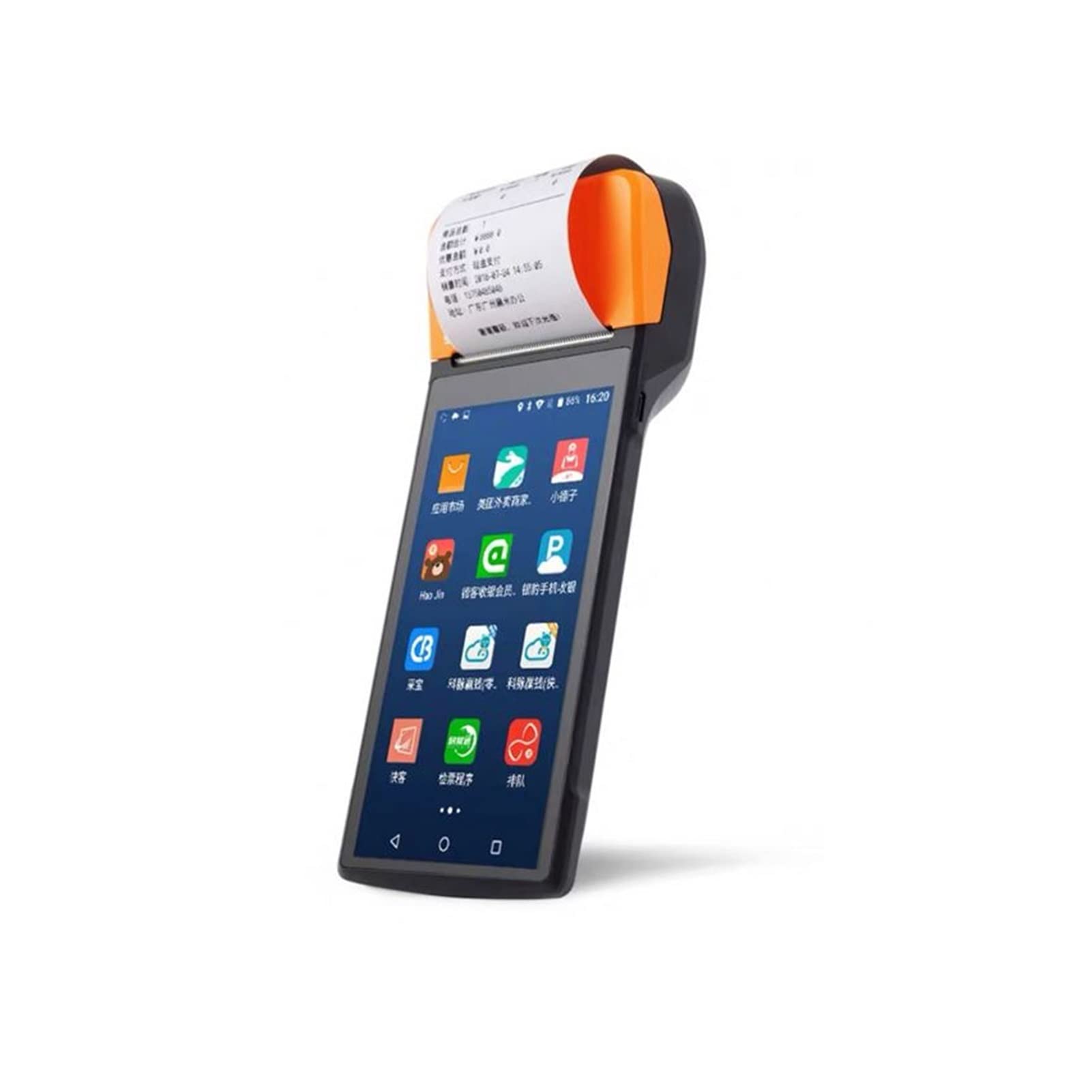 Przenośna drukarka paragonów, Miniaturowa drukarka etykiet 4G V2 Pro Mobilny przenośny system POS z drukarką Bezprzewodowa Wi-Fi PDA Dystrybucja Etykiet Drukarka paragonów(V2 Pro With Base)
