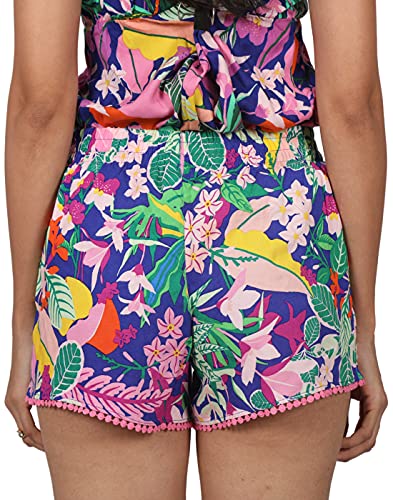 Image of B STORIES Women's Ultra-Soft Printed 100% Viscose Culotte Shorts | Soft Casual High Waist Lounge Shorts | Girls Ladies Stylish Quirky Casual Summer Beach Bottoms (S-XXL)