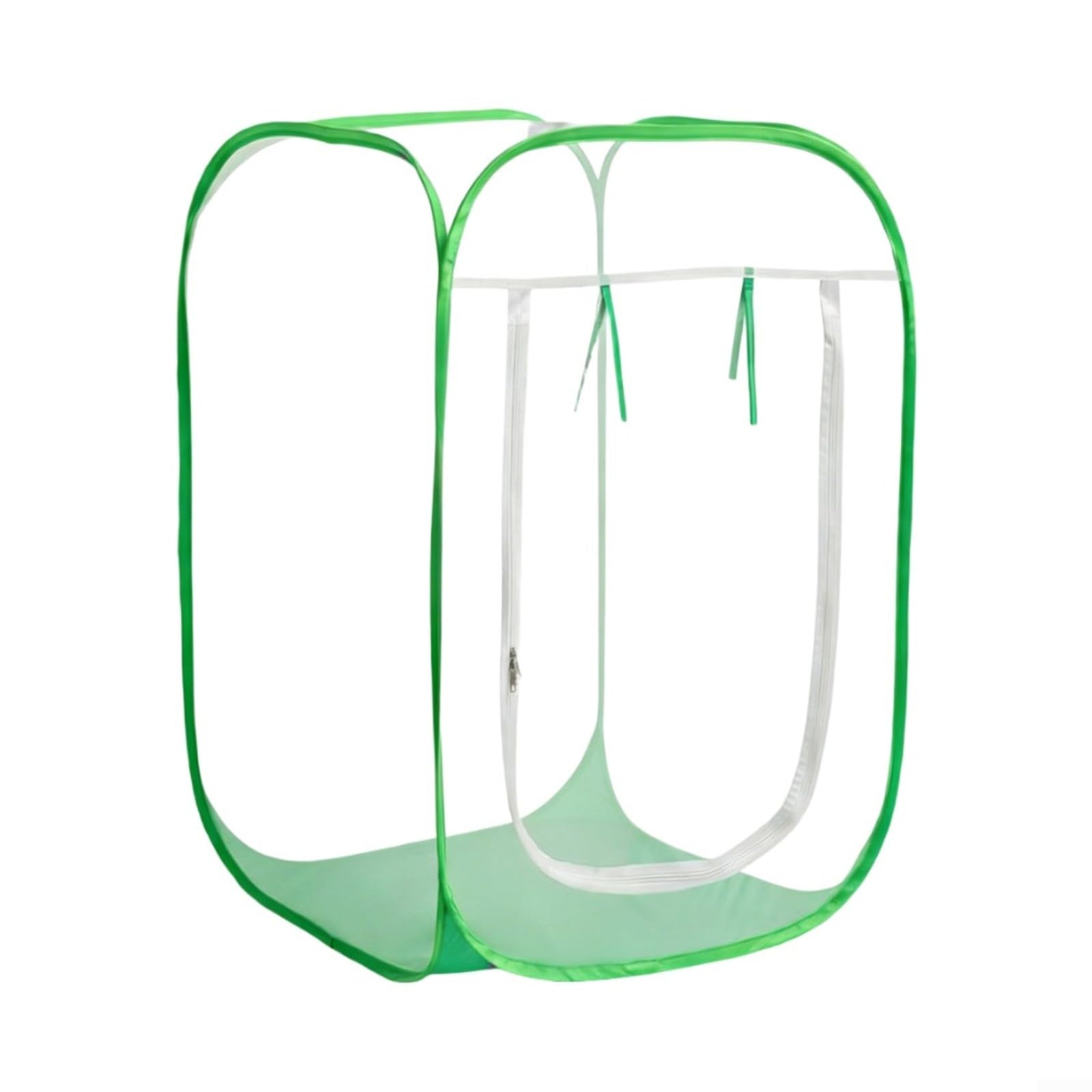 FUANA Pop-up Plant Mesh Cover, mesh material Garden Fruit Plant Tent Cage Protector for Plant Fruits Vegetables (Green-edged 60 * 60 * 90)