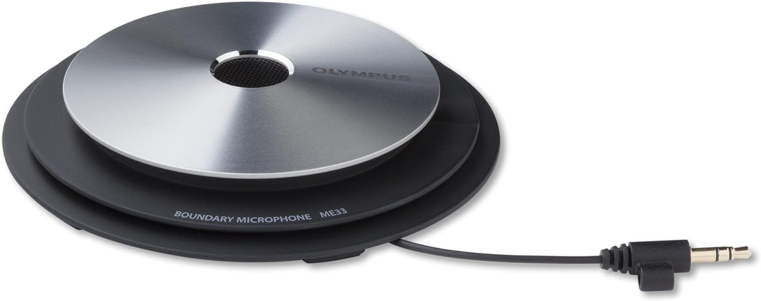 OM SYSTEM ME-33 Boundary Microphone (Successor Olympus ME-33), Ideal for Recording conferences