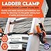 Holden USA - Ladder Clamp - Stabilizer Clip – Secure Safety Clamp for Roof, Gutters, and Wall Prep – Durable Support Cord for Roofing and Gutter Tasks (Orange Pair/2 units)