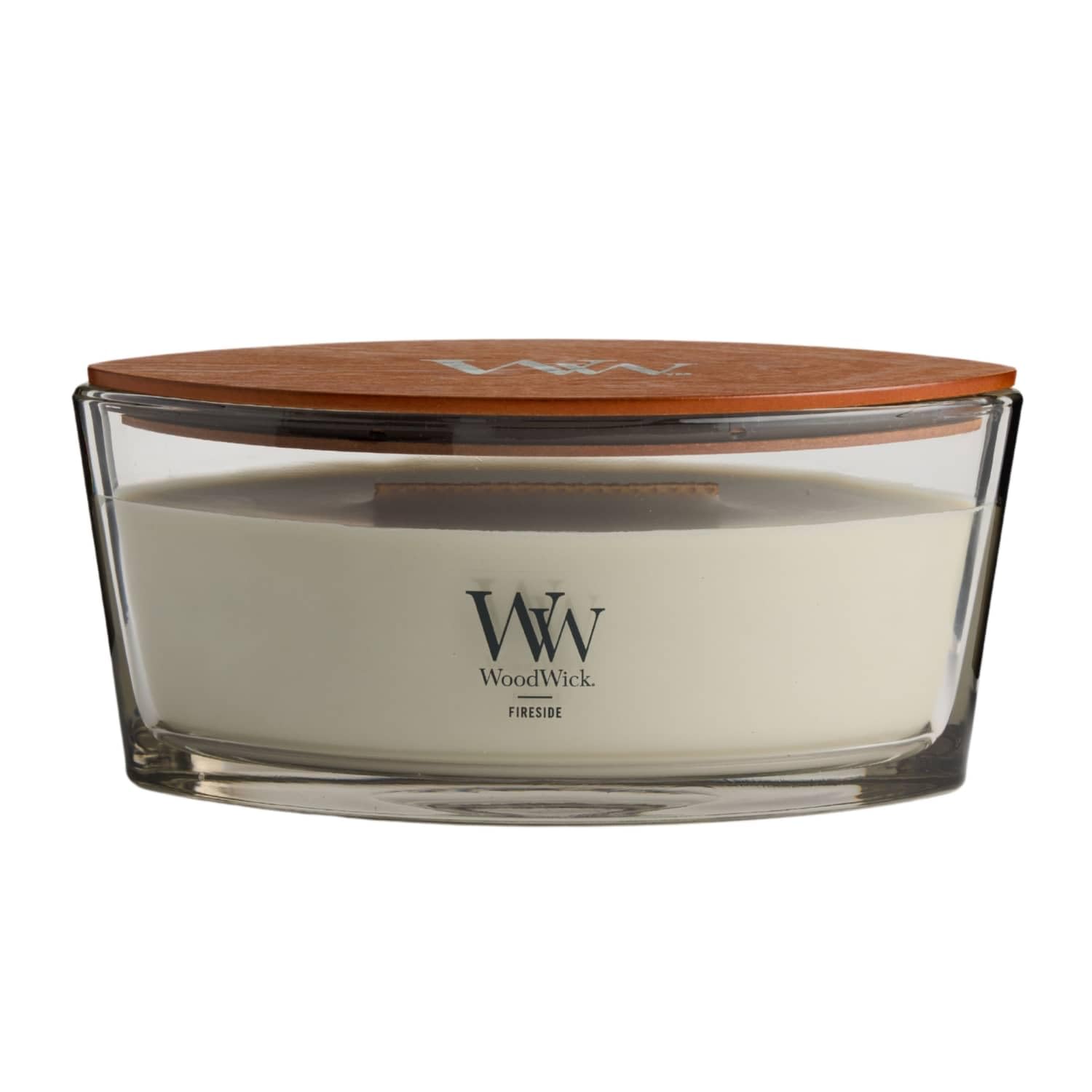 WoodWick Fireside Holiday Candle Gifts for Women and Men, 16 oz Ellipse Candle with Crackling Wick