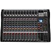 Depusheng DA12 Interface de contrôleur de son DJ avec clé USB pour enregistrement sur ordinateur Mélangeur audio studio 12 canaux – Prise microphone XLR, alimentation 48 V, entrée/sortie RCA