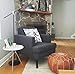 ARTOUARZAZATE Set of 2 Amazing Moroccan Leather Pouf. Leather Pouf Cover, Genuine Goatskin Leather - Bohemian Living Room Decor - Cover ONLY - Stuffing is NOT Included