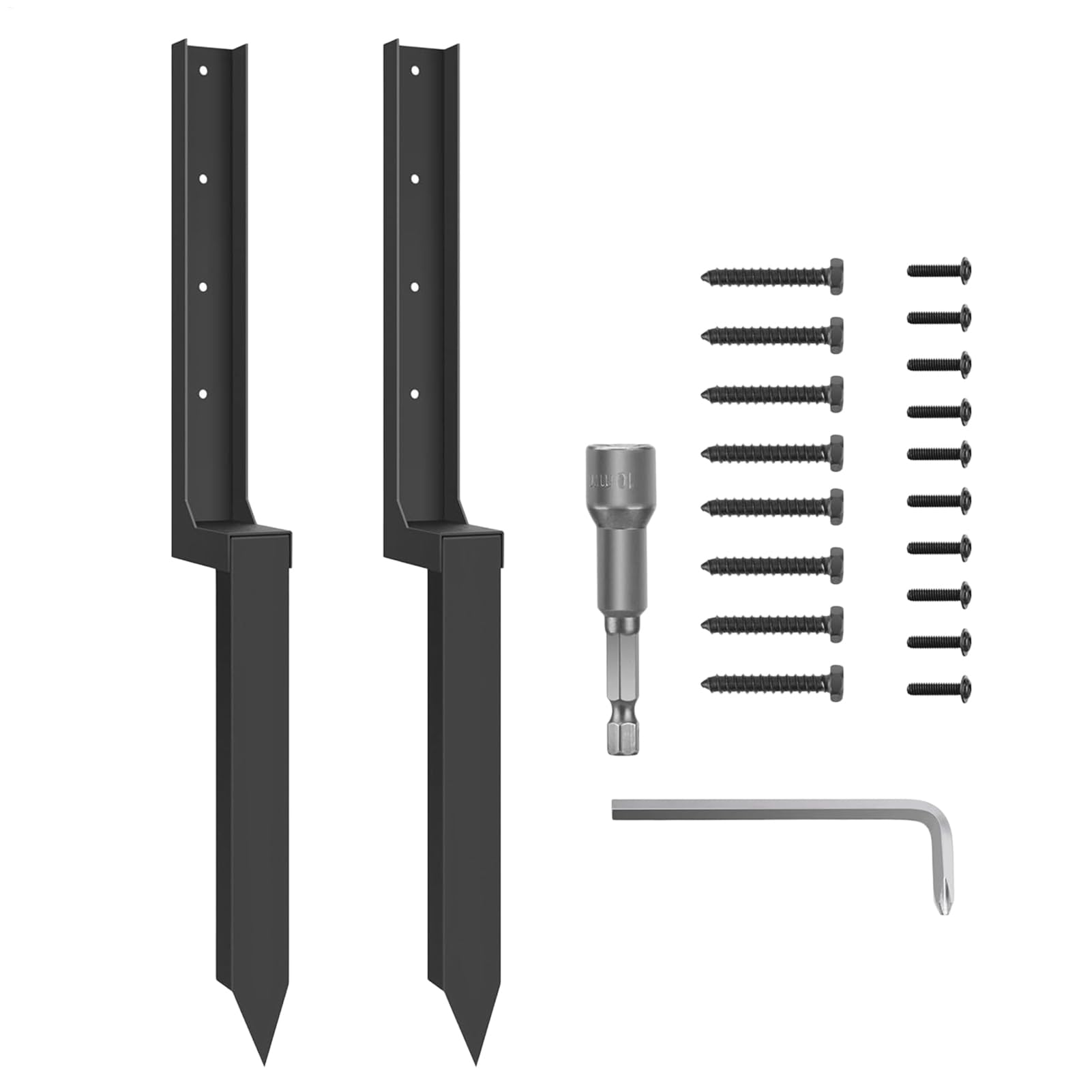 Kit de reparación de la cerca de metal pesado engrosado para refuerzo estructural de postes