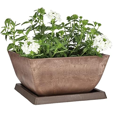 KOTARBAU® Blumentopf Pflanzgefäß aus recycelten Materialien 26x26x12,7cm Cover