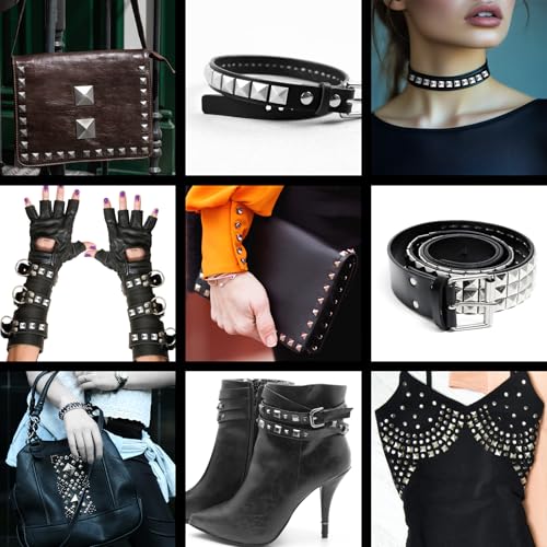 Clous carrés pour cuir et customisation de colliers d'animaux - 8