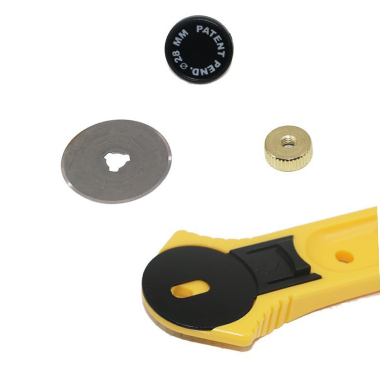 Lurrose 3 Set Taglierina A Ruota Rotante Tappetino Da Taglio in Tessuto Taglierina Rotativa Taglia Tessuti Tappetini Da Taglio Per L'artigianato Tondo Taglio Pelle Black 2 Pezzi * 3