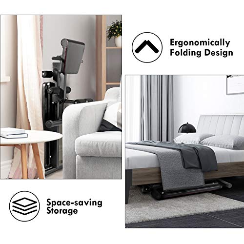 Goplus Multifunctional Weight Bench, Foldable AB Bench with Adjustable Positions, for Strength Training Core Workout Back Extension/ Leg Exercise/ Sit Up/ Push Up (Black)