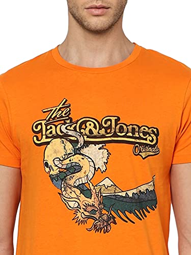 Image of Jack & Jones Men's Cotton Printed Slim Fit T-Shirt