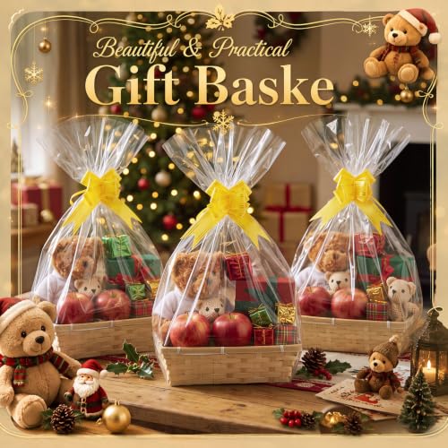 Mifoci 8 Set Baskets for Gifts Empty Kit, 11 x 6.3 ", Woven Bamboo Baskets - Image 5