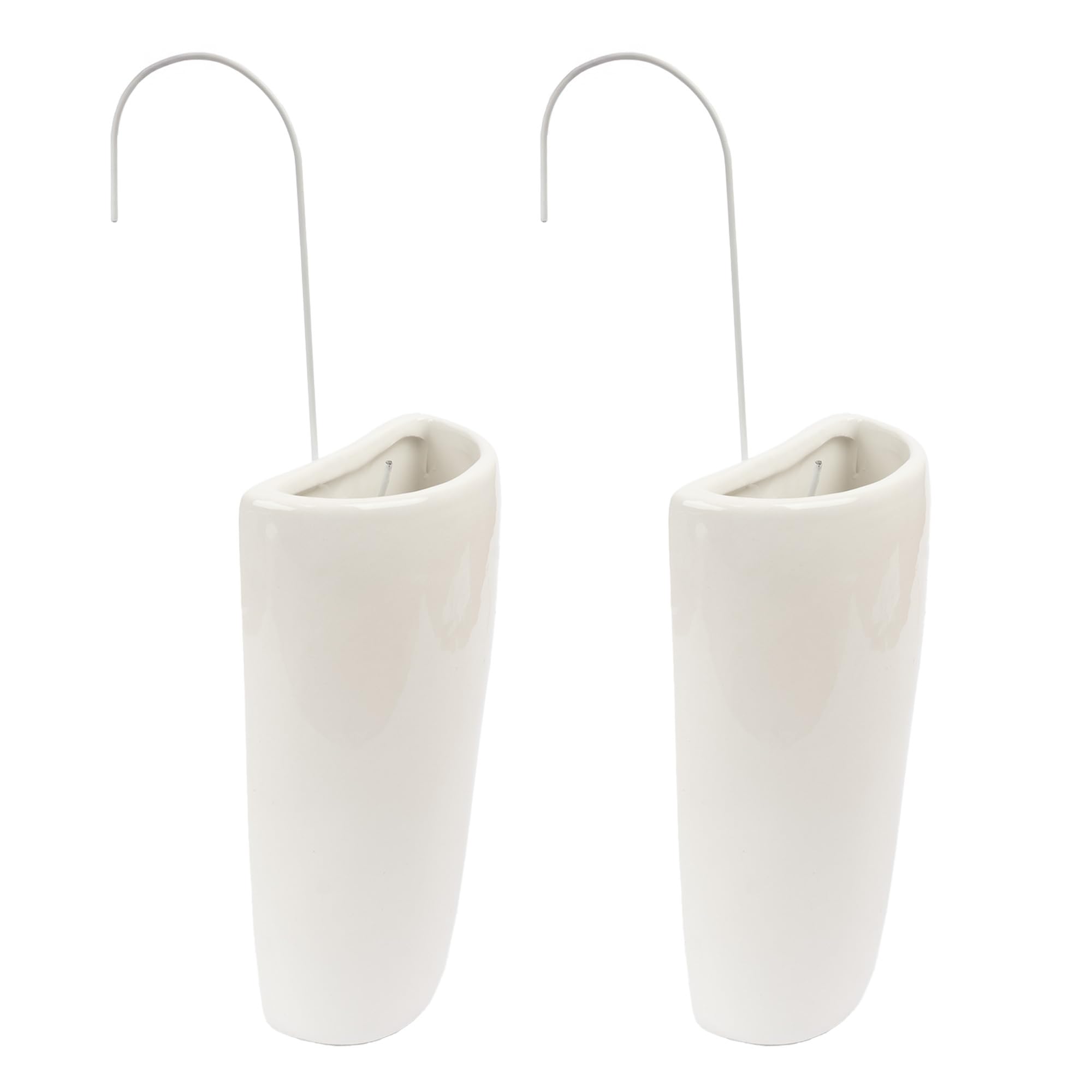NAVOYS | Ceramic Radiator Humidifier – Hanging Water Evaporator with Hook | No Electricity Required | Silent Air Moisturiser for Dry Rooms | Plants & Home Use (White, 18.5cm)