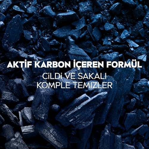 NIVEA MEN Erkek Yüz ve Sakal Temizleme Jeli Deep Dimension 100 ml,Nemlendirici,Yağ Arındırıcı,Aktif Karbon,Gün Boyu Ferahlık