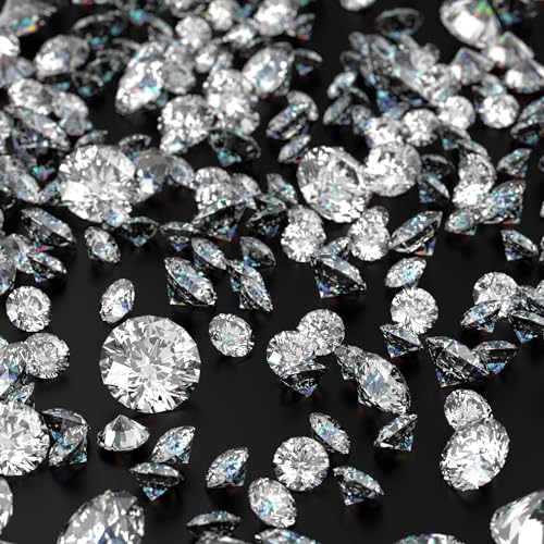 Hicarer 2000 Pcs Clear Acrylic Diamond Table Gems Vase Fillers