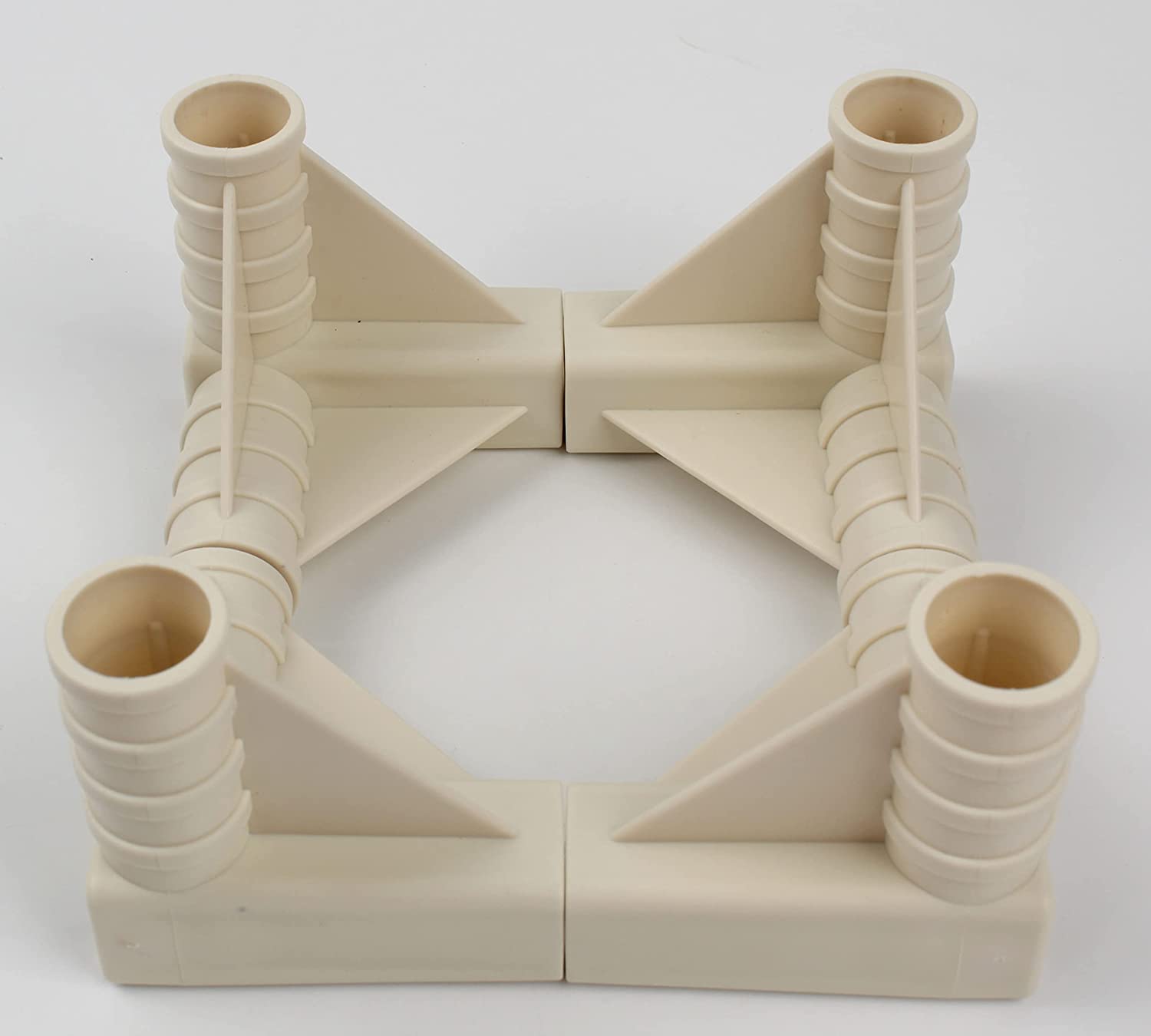 Rsoise3-Way 16mm 5/8'' Pole for Plant Grow Tent, PVC Pipe Fittings Build Heavy Duty Greenhouse Frame Furniture Connectors Tent Connections, 4 Pcs, Cream