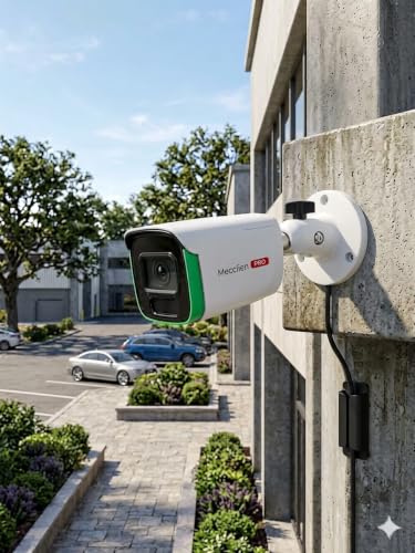 Image of 4 Array 5MP Full Color Outdoor Bullet CCTV Security Camera with AI Detection, Dual Light, Night Vision, Weatherproof Housing & Adjustable Mount |Starlight | Metal Body