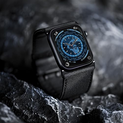Bracelet de rechange Dual Series haut de gamme en toile à voile noire Apple Watch - 3