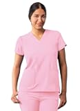 Adar Addition Scrubs for Women - Modern V-Neck Scrub Top