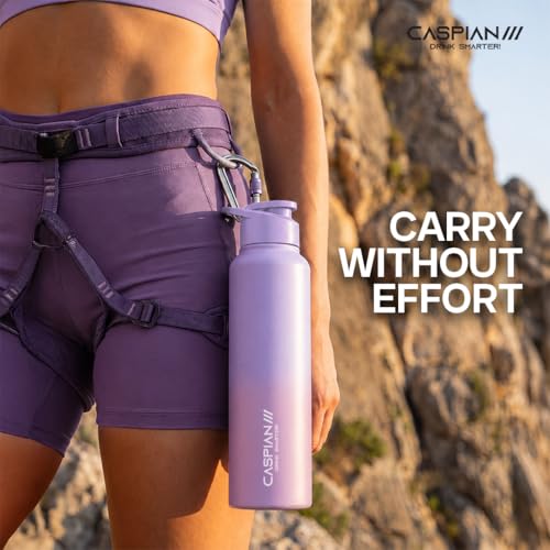 Image of Caspian Hike Stainless Steel Sipper Water Bottle 1 Ltr (Litre) for School, Fridge, Office, Gym, Home-Ideal for Adults, Men, Women, Kids, Boys, Girls-1000ml Leakproof, Rust free, Eco-Friendly, B Gum