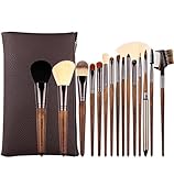 Makeup Brushes 15pcs Walnut Makeup Brush Set Soft Synthetic Hair Makeup Brushes Powder Foundation Eye Shadow Make Up Tools Essential Kit