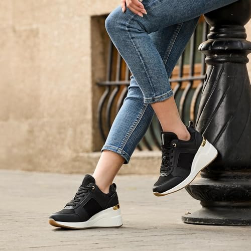 Image of Cestfini Wedge Sneakers for Women - Wedge Tennis Shoes Non-Slip Women Fashion Sneakers