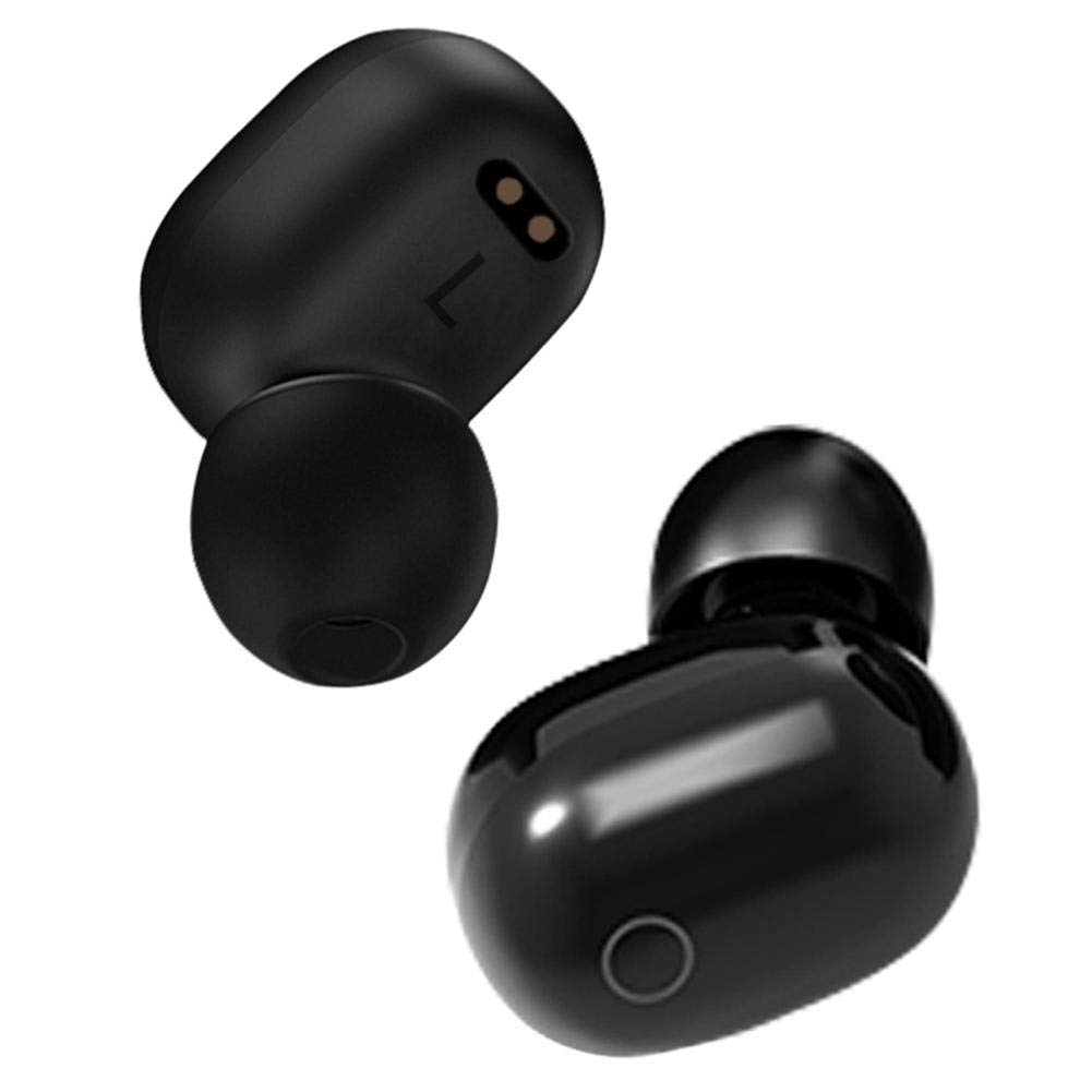 Socobeta Bluetooth 5.0 Rechargeable Earphone LED Digital Display Headphone Wireless with Charging Box(tws319 black)