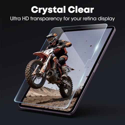 Image of JKSML 2-Pack Screen Protector for iPad Air 13 Inch M4 /M3 /M2 (2026 /2025 /2024), Tempered Glass UltraFit Tray for Easy Installation, Case Friendly, Bubble-Free, Face ID & Apple Pencil Support