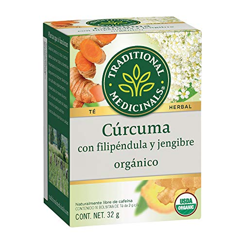Traditional Medicinals Organic Turmeric w/ Meadowsweet & Ginger Herbal. Tea, 16 Tea Bags