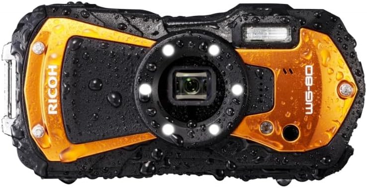 Ricoh WG-80 Orange Waterproof Digital Camera Shockproof Freezeproof Crushproof 03127 Ricoh WG-80 Orange Waterproof Digital Camera Shockproof Freezeproof Crushproof 03127