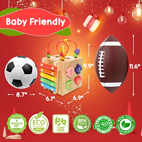 10 In 1 Wooden Activity Cube Montessori Toys For 12 M+ Baby Boys And Girls, Carrots Harvest Game & Bead Maze In 1, Preschool Learning & Education Shape Sorter For Toddlers Age 1 2 3, 1St Birthday Gift #TOP5