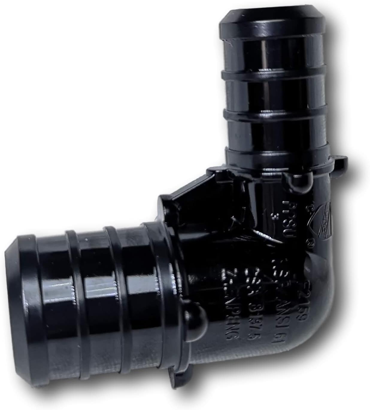 10 Pieces 3/4 x 1/2 Pex Elbow, Plastic Poly Alloy, Black