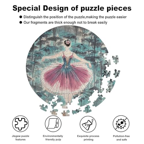 Puzzle de Madera Personalizado Clásico Ballet Elegante Bailarina, 195 Piezas miniatura 4