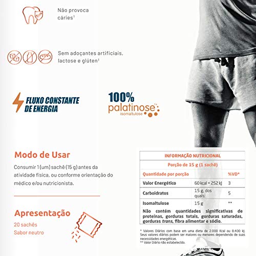 Carbofit 100% Palatinose - 2 unidades com 20 Sachês de 15g - Equaliv