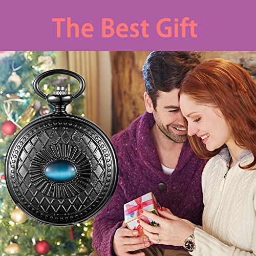 Retro Mechanical Pocket Watch Hand Winding Steampunk Roman Numerals Fob Watch #TOP6