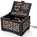 Black Vintage Music Box You are My Sunshine,Personalizable Wood Engraved Handmade Sunshine Musical Boxes Gifts for Birthday/Christmas (Black#2)