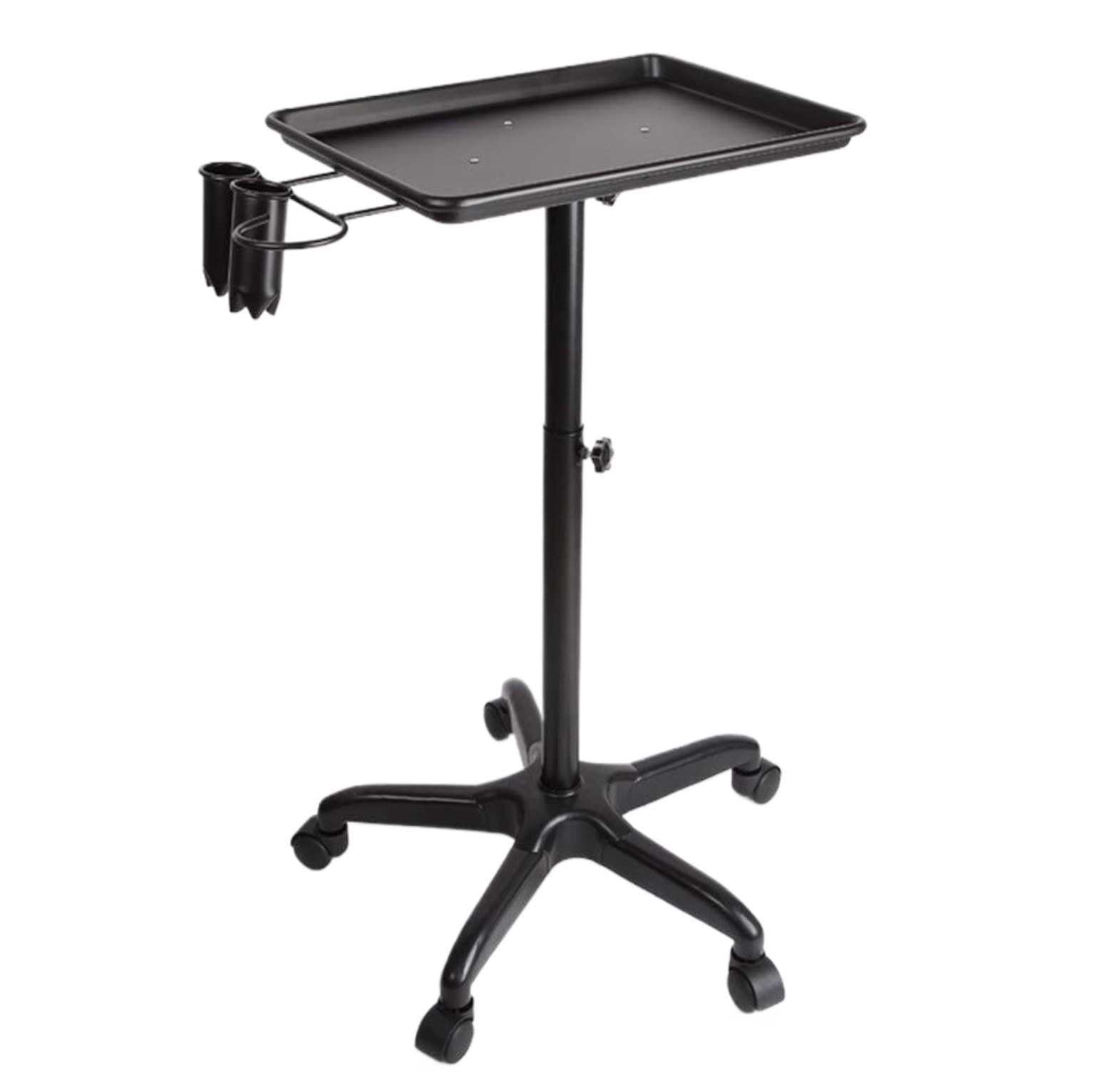 LJYKBFL Beauty Trolley Rolling Utility Cart Rolling Trolley Cart Tool Tray Trolley Hairdressing Tool Aluminum Trolley Cart Equipment On Wheels For Salon Spa(Black)