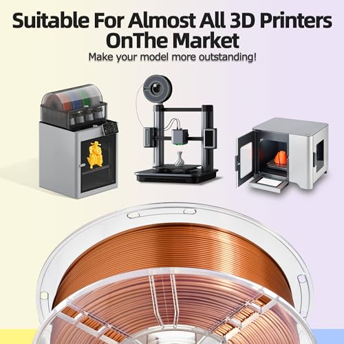 Image of iBOSS PLA Plus (PLA+) 3D Printer Filament 1.75mm,1kg Spool (2.2lbs) Silk Shiny Filament 3D Printing Filament,Dimensional Accuracy + /- 0.02mm,PLA Pro 3D Filament,Fit Most FDM Printer(Slik Copper)