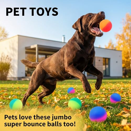 Image of Goaste 30 Pack Bouncy Balls for Kids, 1.8 Inch /45mm Large Rubber Bounce Ball Bulk, High Bouncing Balls Assorted Colors for Boys Girls Birthday Party Favors and Carnival Prizes, Gifts