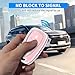 QBUC Key Fob Cover for Chevy, Car Key Fob Case with Keychain for Equinox 2018-2022 Sonic 2017-2020 Spark 2016-2022 Traverse Trailblazer Trax Accessories Protector (Pink)