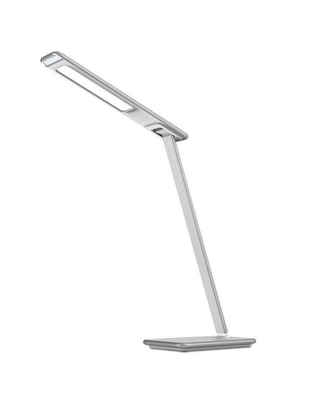 ledbox Flexo Led HOLMEN Multifunción con cargador inalámbrico IQ, Blanco dual, regulable