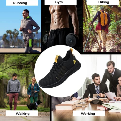 Image of Mens Slip On Walking Shoes Lightweight Breathable Non Slip Running Comfortable Gym Tennis Athletic Fashion Sneakers Men