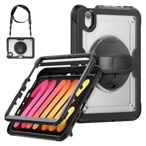 Coque iPad mini 6 / 7 antichoc enfant avec poignée et bandoulière