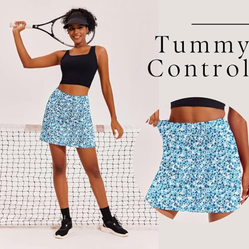 Image of Ekouaer 16 inch Golf Skorts for Woman with Inner Pockets Silicone Grippers Tennis Skirt Quick Dry Athletic Pickleball Skort