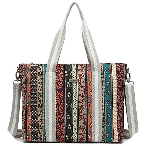 Laptop Bag Tote Water-resistant Shoulder Bag for Work Travel Shopping Beach(17 inch, Bohemian) Cover