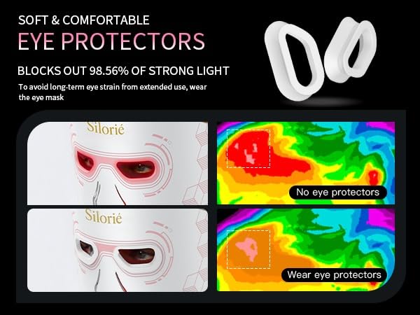 Silorié LED Face Mask Light Therapy, 4-Color Facial Mask with Near Infrared Light, 288 LEDs, 3 Modes, 3 Intensity Levels, USB-C Rechargeable Skin Care Device image 4