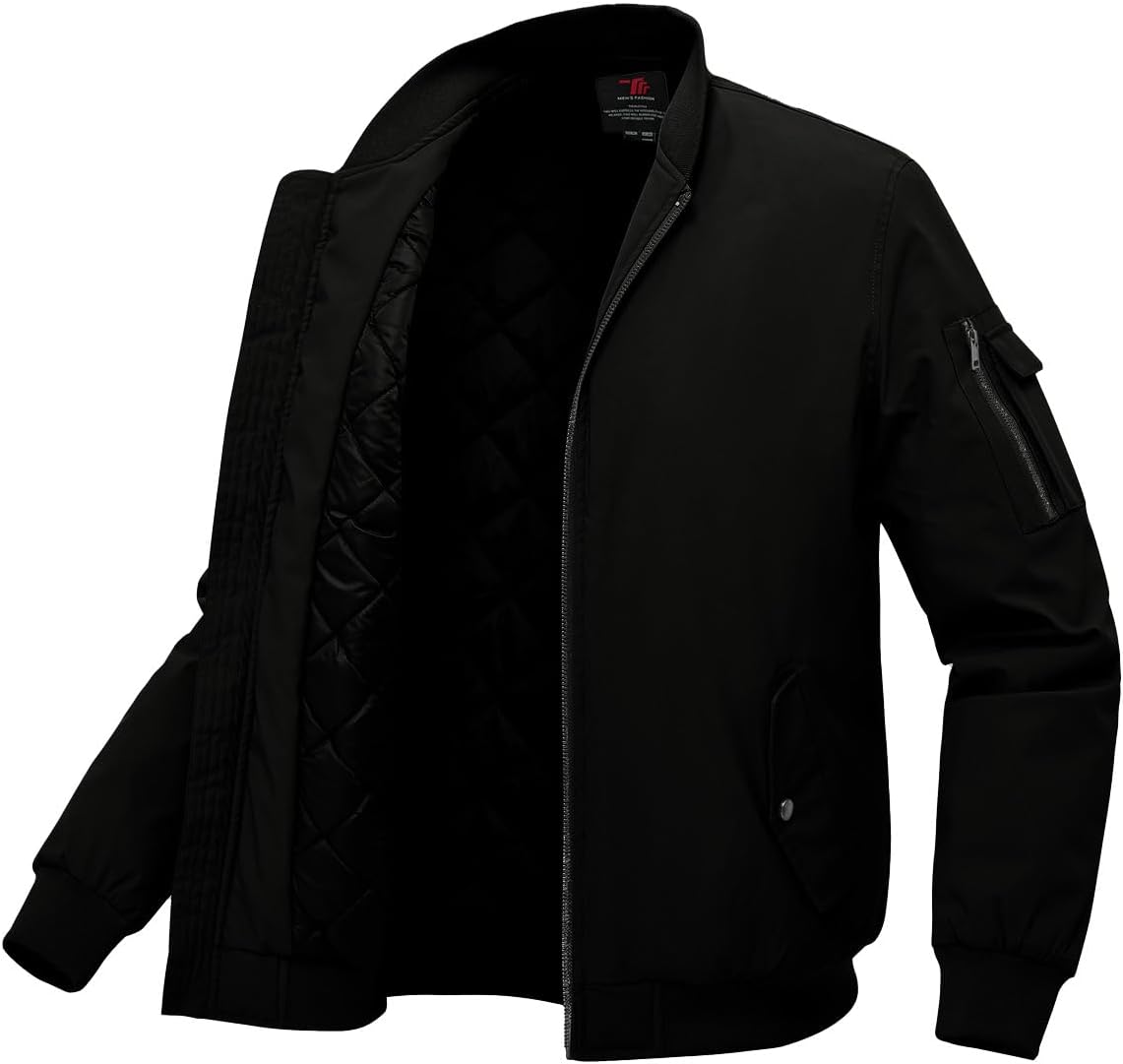 TBMPOY Men’s Winter Bomber Jacket Flight Jacket Lightweight Zip Up Softshell Water Resistant Casual Windbreaker Fall Coat TBMPOY Men’s Winter Bomber Jacket Flight Jacket Lightweight Zip Up Softshell Water Resistant Casual Windbreaker Fall Coat