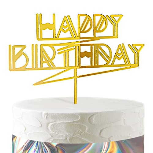 HaHaHa! 誕生日 ケーキトッパー HAPPY BIRTHDAY デコレーションピック ケーキ飾り バースデー 記念日 お祝い 飾り付け Cake Topper (Happy Birthday D)