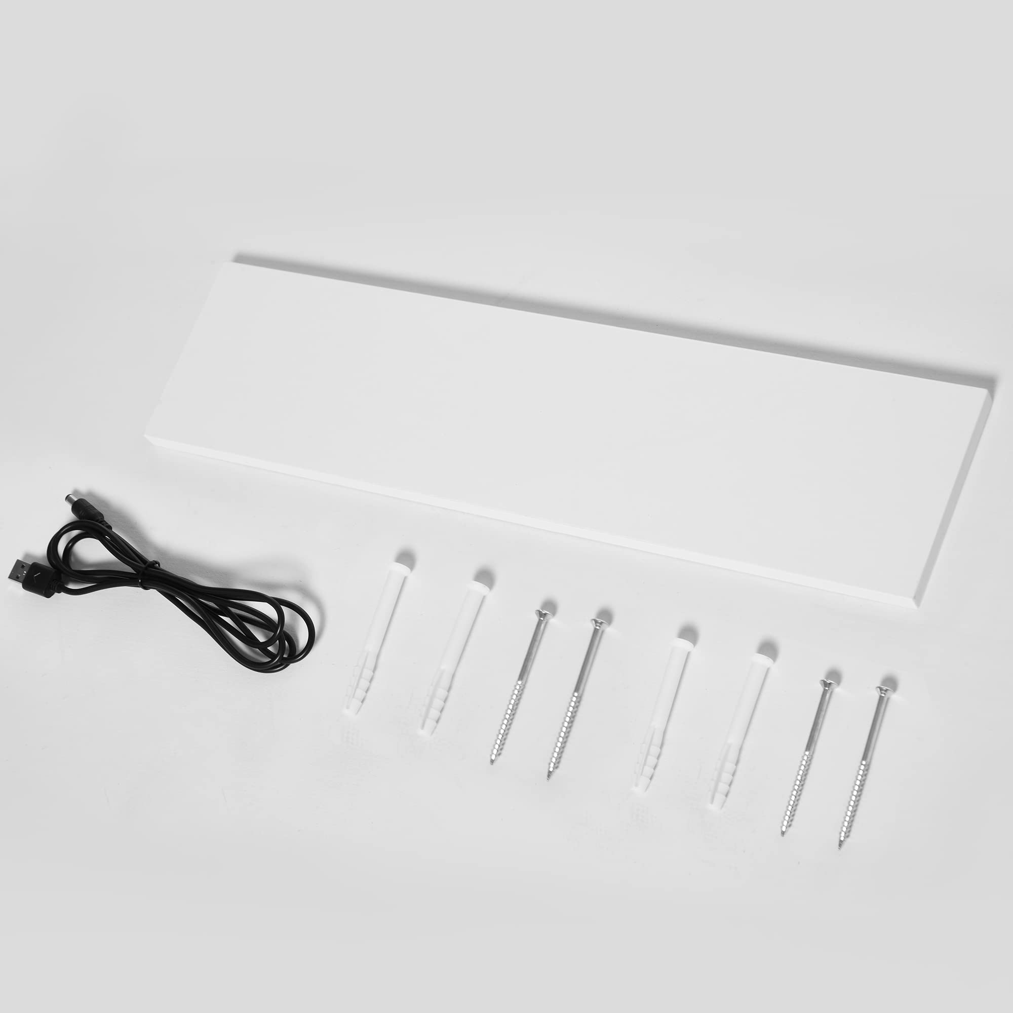 HOMCOM Specchio Bagno Contenitore con Luci a LED, Armadietto con Specchio a Muro, Ripiano Aperto e Ripiano Interno Regolabile, in Vetro e MDF, 80x15x60cm