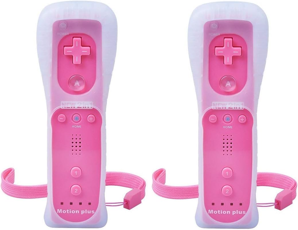 LION FISH - Motion Plus Remote Controller (2 Packs) for Nintendo Wii Video Game Gamepads. (Blue) : Video Games