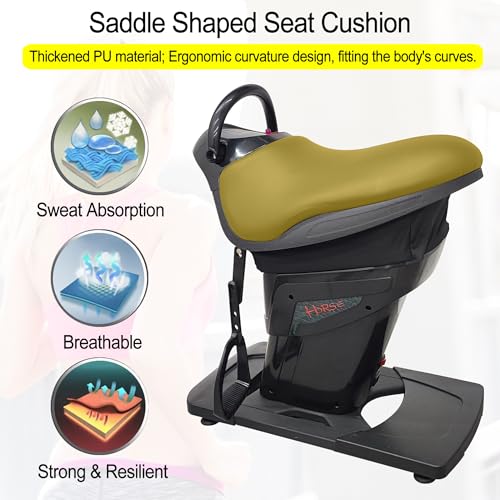 Image of TECHTONGDA Electric Horse Riding Abdominal Exercise Machine Abdominal Fitness Exercise Machine Fitness Equipment with Safety Switch and Adjustable Handle for Horse Riding and Abdominal Exercises 110V
